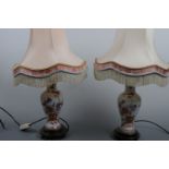 A pair of oriental style table lamps 47 cm high