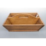 A reproduction Victorian oak cutlery tray, 40 x 28 cm