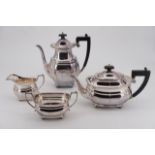 A four piece Mappin and Webb electroplate teaset