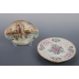A French musical plate together with a Royal Doulton Home Waters plate
