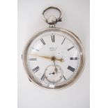 A Victorian silver key-wound pocket watch by Harry Tulloch of Dundee, (running)