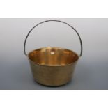 A large brass jam pan, 35 cm diameter