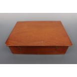 A wooden box containing a large collection of Balinese sea shells, box 37 x 27 x 10 cm