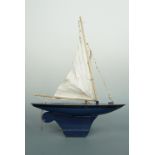 A Tri-ang tinplate pond yacht, 36 cm