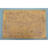 A late 19th / early 19th Century Morocco leather document wallet, 44 cm x 29 cm