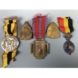 Five various Belgian medals