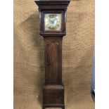 A George III brass-faced 30-hour oak long case clock by John Porthouse of Penrith