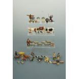 Victorian die-cast lead toy farmyard animals and figures etc.