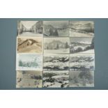 A small group of early 20th Century Alpine and British topographical photographic postcards