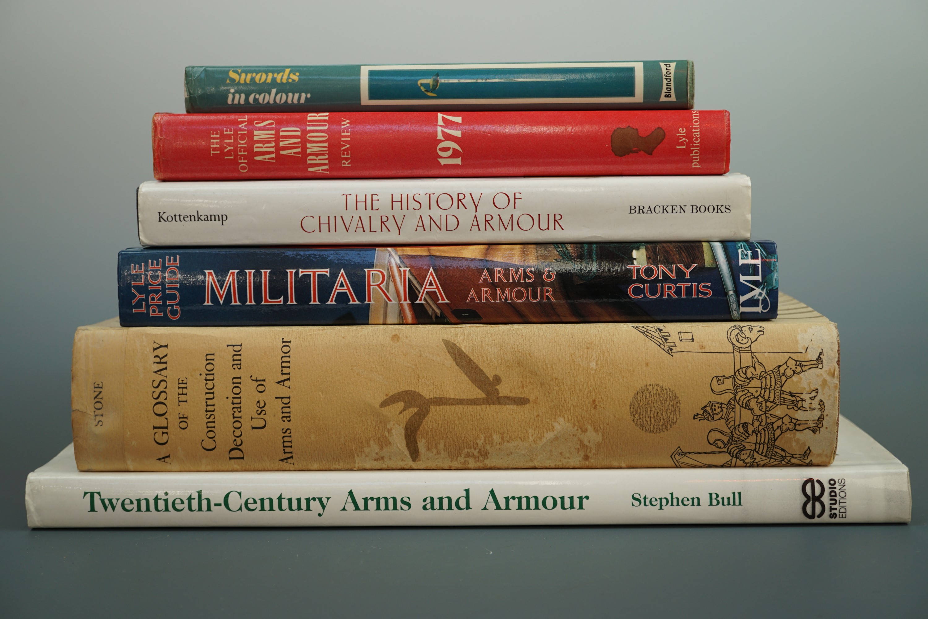 A quantity of books on antique arms and armour including Stone's Glossary