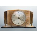 A 1960s Metamec mantel clock with replacement quarts movement