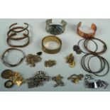 A quantity of bangles and bracelets