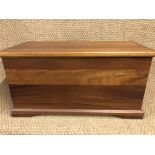 A contemporary hardwood nursery toy chest, 92 cm x 46 cm x 47 cm