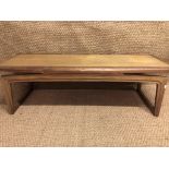 A teak coffee table