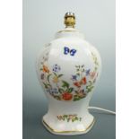 An Aynsley Cottage Garden table lamp, 30 cm high