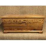 A contemporary traditional pine bedding chest, 114 cm 47 cm x 46 cm