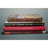 Four books on the British Army comprising Reid, "Wellington's Highland Warriors"; Westlake, "English