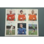 A group of 1960s TyPhoo Tea football cards, 25 cm x 20 cm