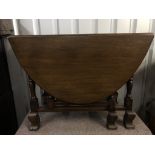 A George V / George VI oak gate-leg table
