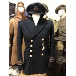 A vintage Merchant Navy uniform and cap