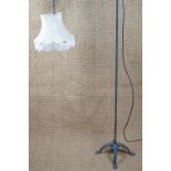 An early 20th Century Arts and Crafts wrought iron standard lamp, 162 cm