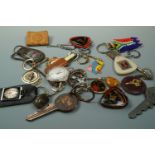 A collection of key rings
