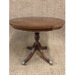 A Regency style mahogany coffee / occasional table, 60 cm x 52 cm