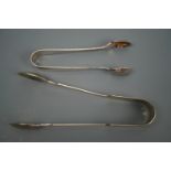 Savoy Café, Carlisle, electroplate sugar tongs and one other pair