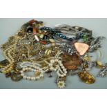 A quantity of vintage and contemporary costume jewellery