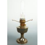 A brass oil lamp, 53 cm