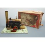 A boxed Luton Bowman horizontal live steam engine, 25 cm x 14 cm