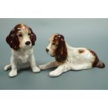 Two Sylvac spaniels, tallest 12 cm