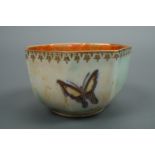 A Wedgwood Butterfly pattern small octagonal lustre bowl, Z4832, 6.5 cm diameter, (no material