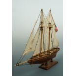 A quality wooden model sailing boat, "Blue Nose", 67 cm long