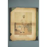 A portrait of the Victorian record breaking mile sprint runner Charles Westhall, tinted aquatint,