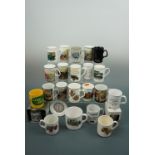 A quantity of tractor- and Land Rover-themed mugs etc.