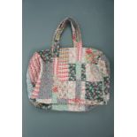 A vintage 1980s Liberty of London patchwork weekend bag, 48 x 24 x 36 cm high