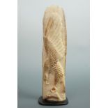 Tony Pelowook (b. 1937, native Alaskan St Lawrence Island Yupik), A carved fossilized walrus ivory