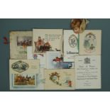 A group of late 19th / early 20th Century greetings and Christmas cards