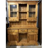 A traditional pine kitchen dresser