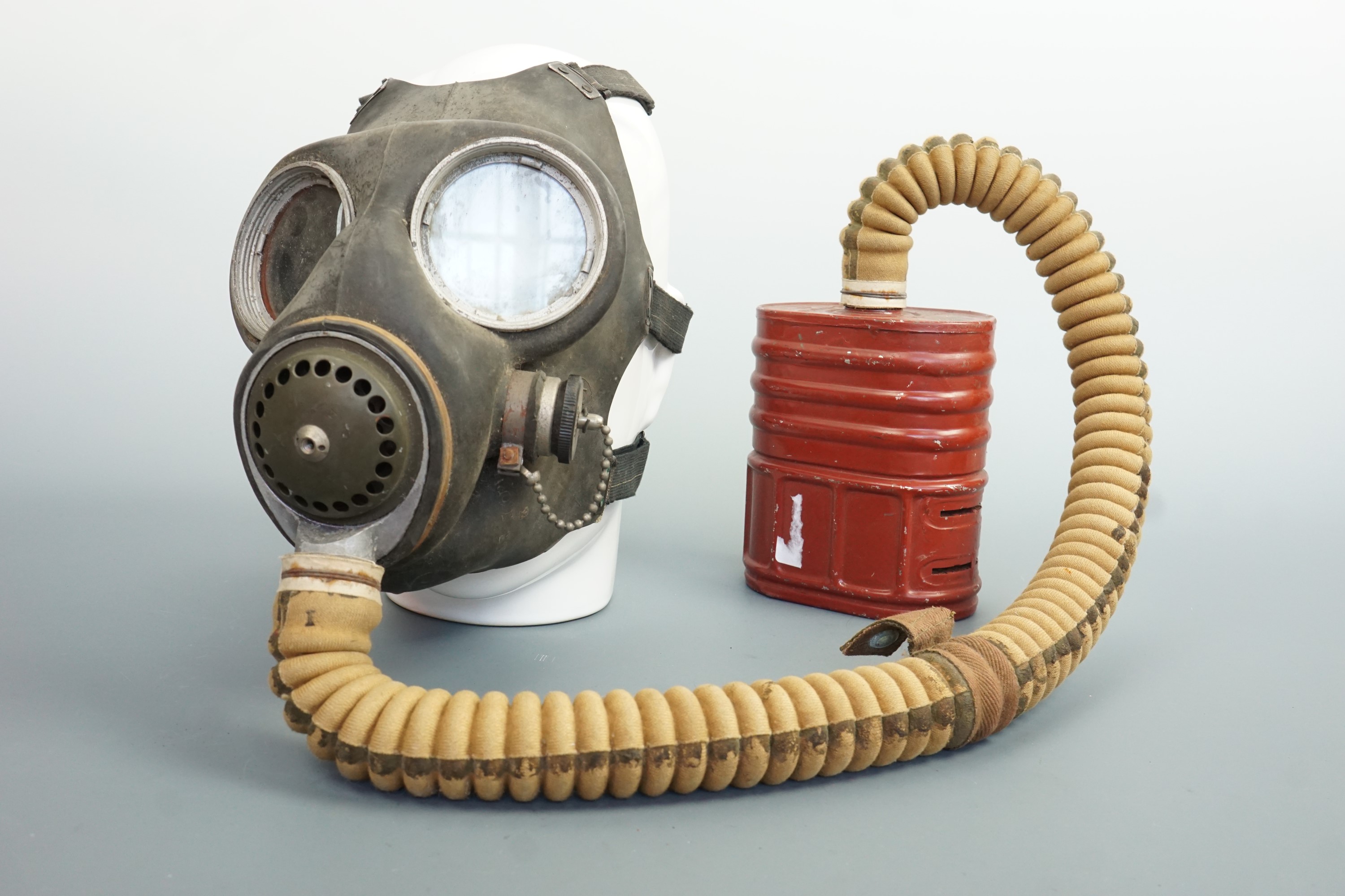A Second World War British Military long hose respirator