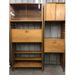 A 1960s teak ladder rack type modular room divider / shelves