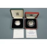 A 1994 Royal Mint silver proof Piedfort D-Day commemorative fifty pence coin, cased with