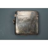 An early 20th Century Sirus patent silver Vesta case, engraved "Walbottle Institute, R. E. E. S.,