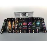 A large collection of Dr Who DVD box sets, comprising 1963-6 (3), 1966-9 (4), 1970-4 (4), 1974-81 (