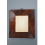 An early 19th Century small rosewood picture frame, 13 cm x 12 cm