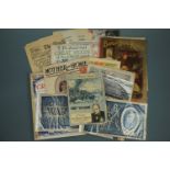 Military ephemera including "The Band of Hope Review", "Mother and Home", June 1915, "The Weekly War