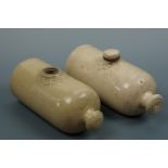 Two stoneware hot water bottles