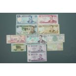 A number of Saddam Hussein Gulf War period banknotes