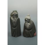 Two Lladro oriental figures, 20 cm & 17 cm high